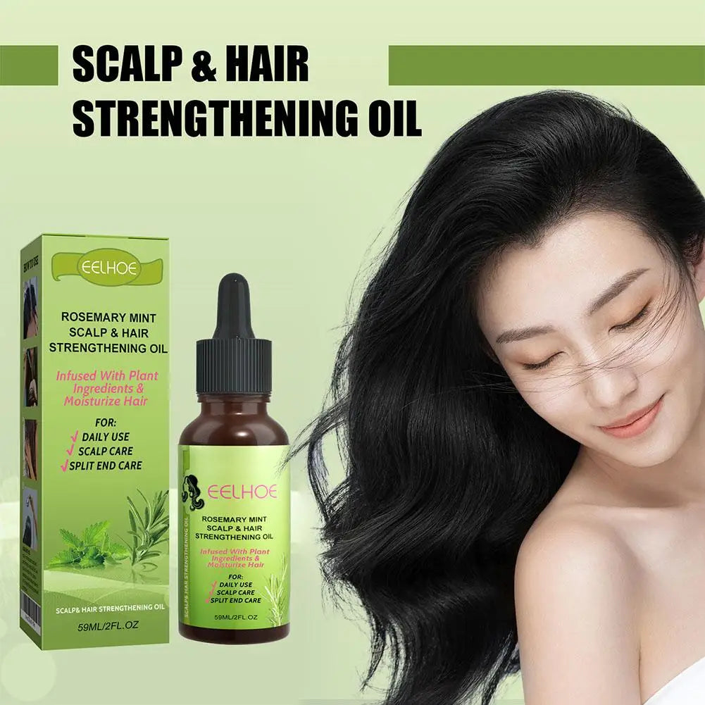 30ml/59ml Batana Rosemary Mint Scalp Hair Strengthening Oil Biotin Essential Oils Nourishing Treatment Split Ends Dry All Types