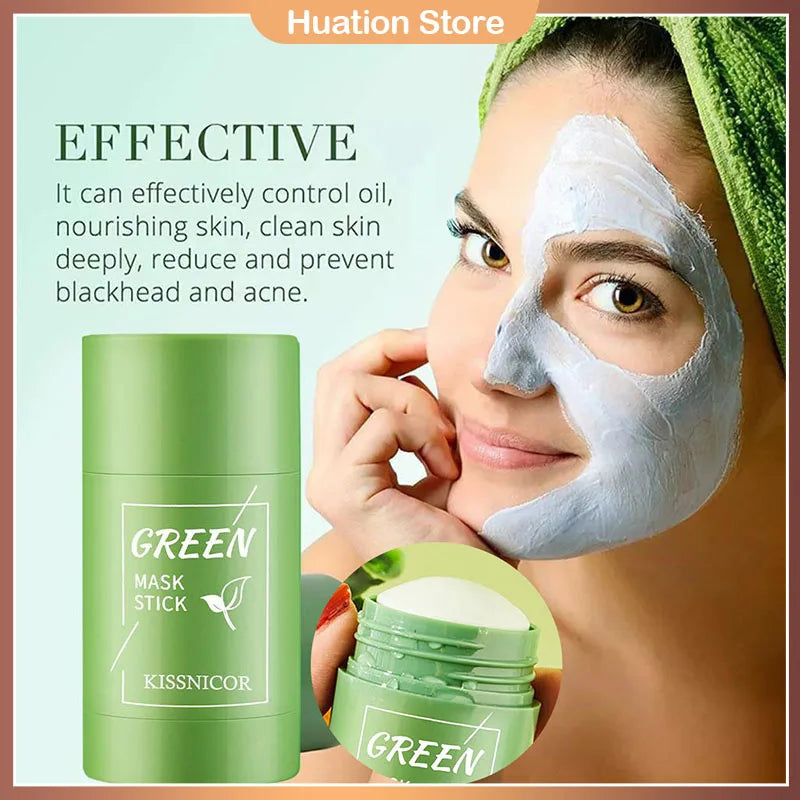 40g Remove Blackhead Green Tea Solid Mask Cleans Pores Stick Facial Blemish Black Dots Shrink Pores Korean Skin Care Cosmetics