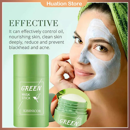 40g Remove Blackhead Green Tea Solid Mask Cleans Pores Stick Facial Blemish Black Dots Shrink Pores Korean Skin Care Cosmetics