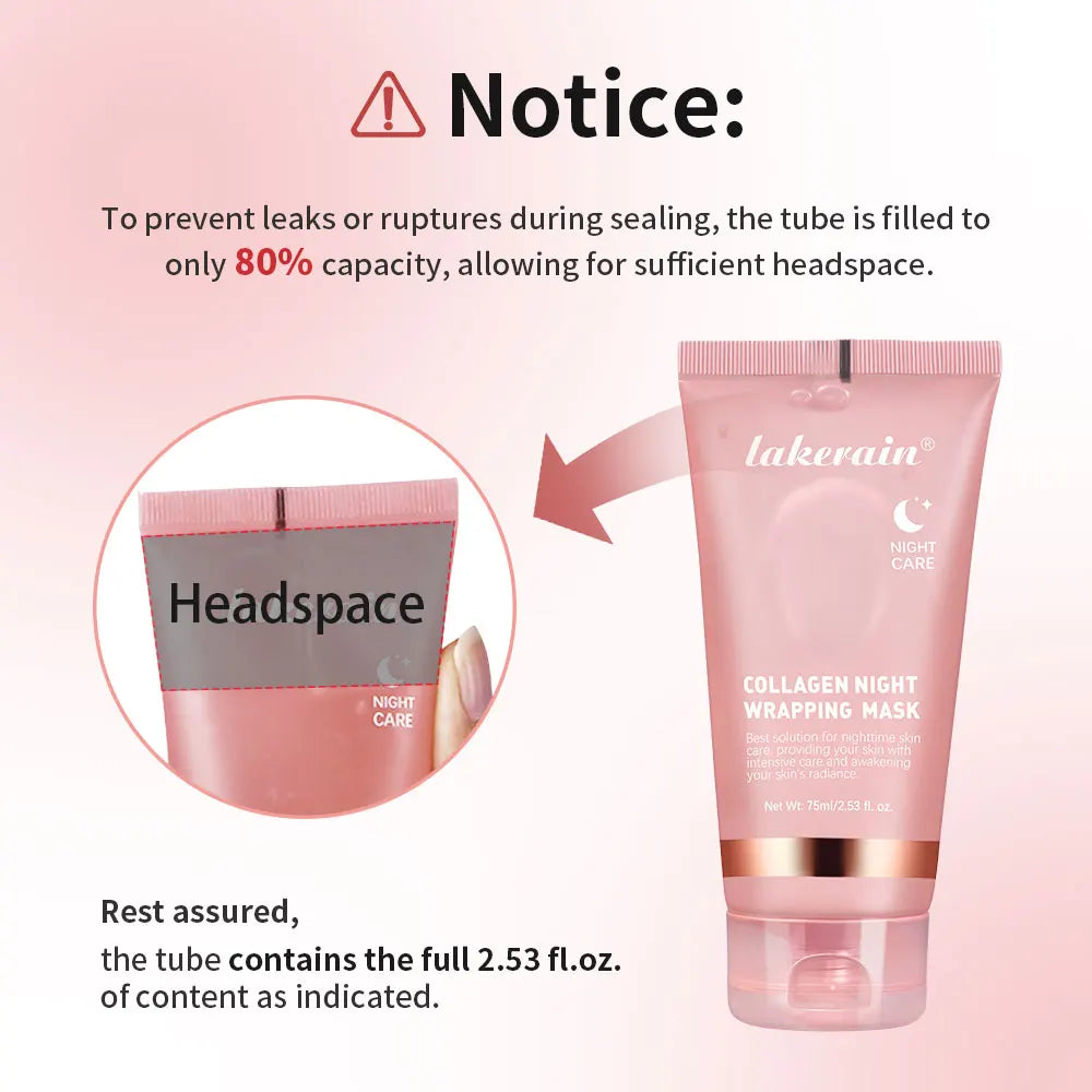 Night Collagen Wrapping Mask Rejuvenation Moisturizing Brightening Korean Face Mask Make Glowy Skin Elasticity Facial Mask