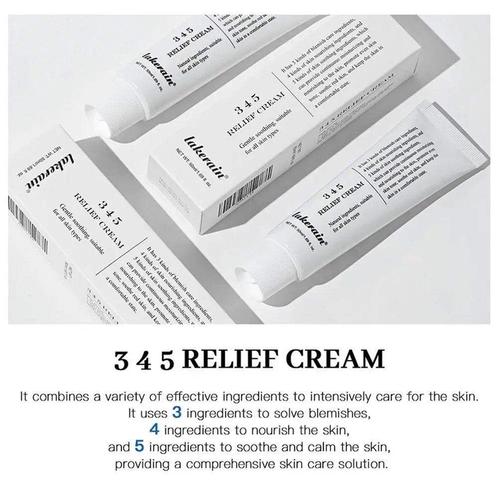 345 Relief Cream Improve Skin Defects Soothing Face Cream Artificial Fragrance Colorants Free Vegan Korean Skincare