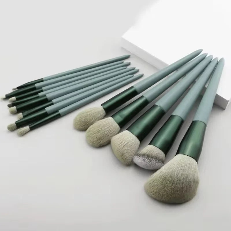 13 PCS Colorful Makeup Brush Set Eye Shadow Foundation Women's Makeup Brushes Eye Shadow Blush Beauty Soft Makeup Toolkit