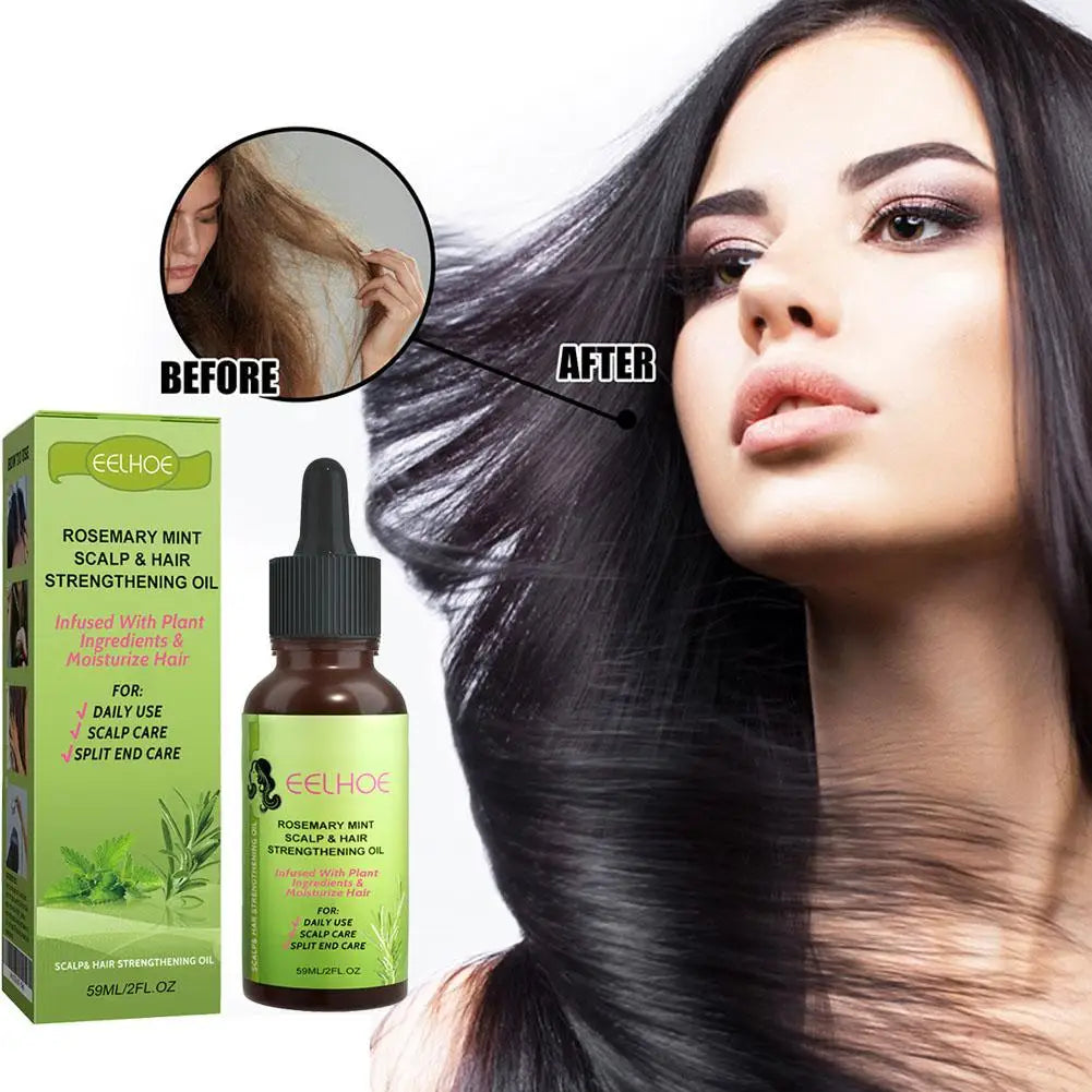 30ml/59ml Batana Rosemary Mint Scalp Hair Strengthening Oil Biotin Essential Oils Nourishing Treatment Split Ends Dry All Types