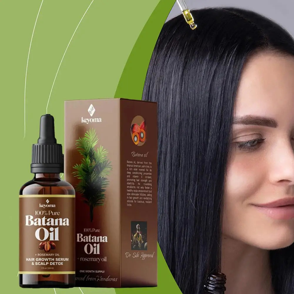 30ml/59ml Batana Rosemary Mint Scalp Hair Strengthening Oil Biotin Essential Oils Nourishing Treatment Split Ends Dry All Types