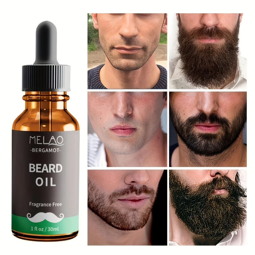 MELAO Beard Oil 100% Natural Beard Conditioner with Organic Argan & Jojoba Beard Oils with Vanilla Scent - Softens, Moisturizers