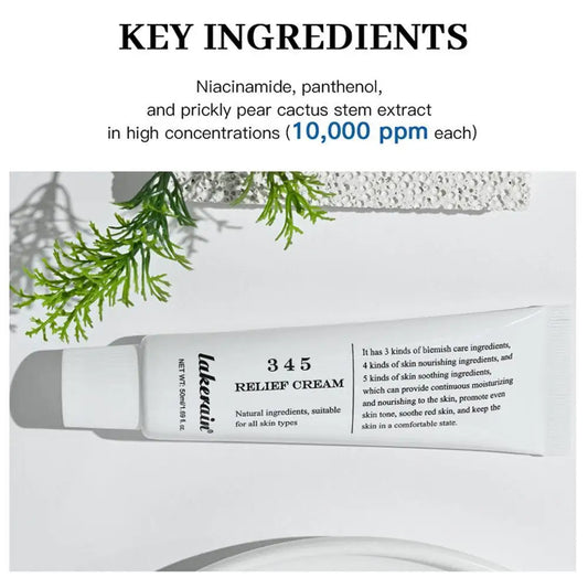 345 Relief Cream Improve Skin Defects Soothing Face Cream Artificial Fragrance Colorants Free Vegan Korean Skincare